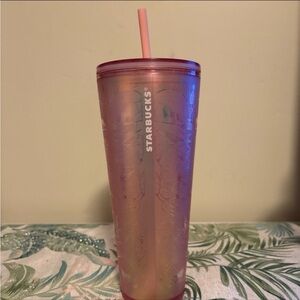 NEW Starbucks Venti Holiday 2022 Pink Soft Touch Enchanted Forest Deer Tumbler